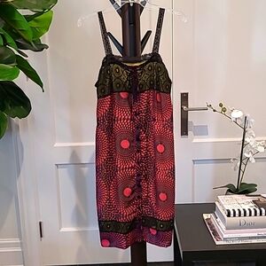 Rachel Roy pink Amd black dress with black lace detail. Fits like 6-8